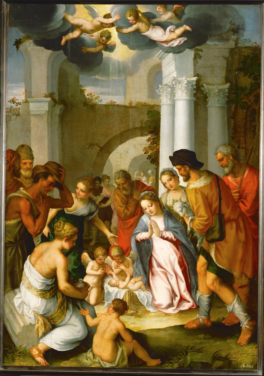 Adoration of the Shepherds by Hans I or Johann Rottenhammer