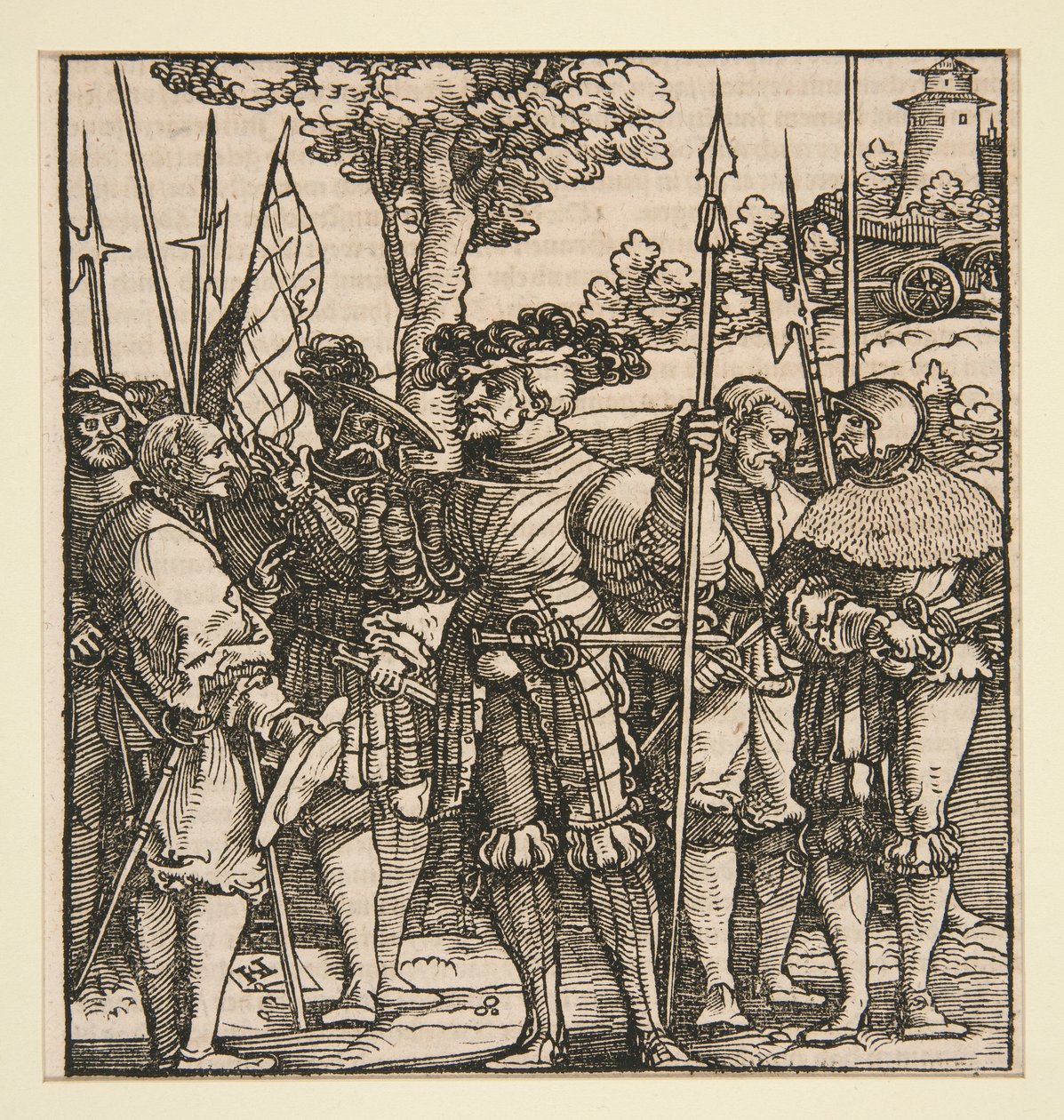 A Captain Talking to Five Soldiers by Hans Leonard Schaufelein