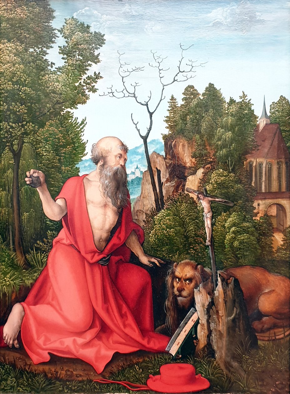 Saint Jerome in the Desert by Hans Leonhard Schäufelein