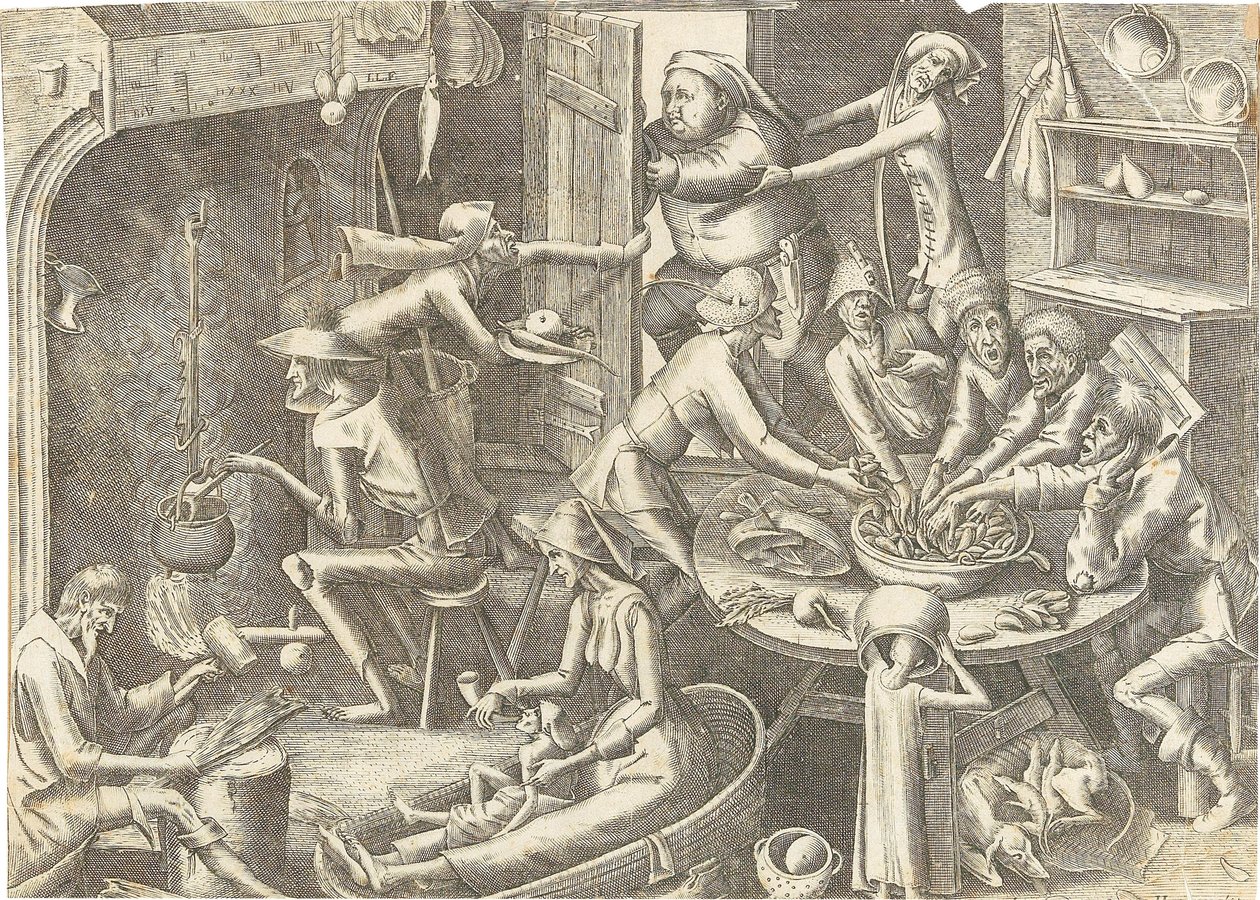 The Poor Kitchen After Pieter Brueghel I, ca 1563 by Hans Liefrinck the Elder