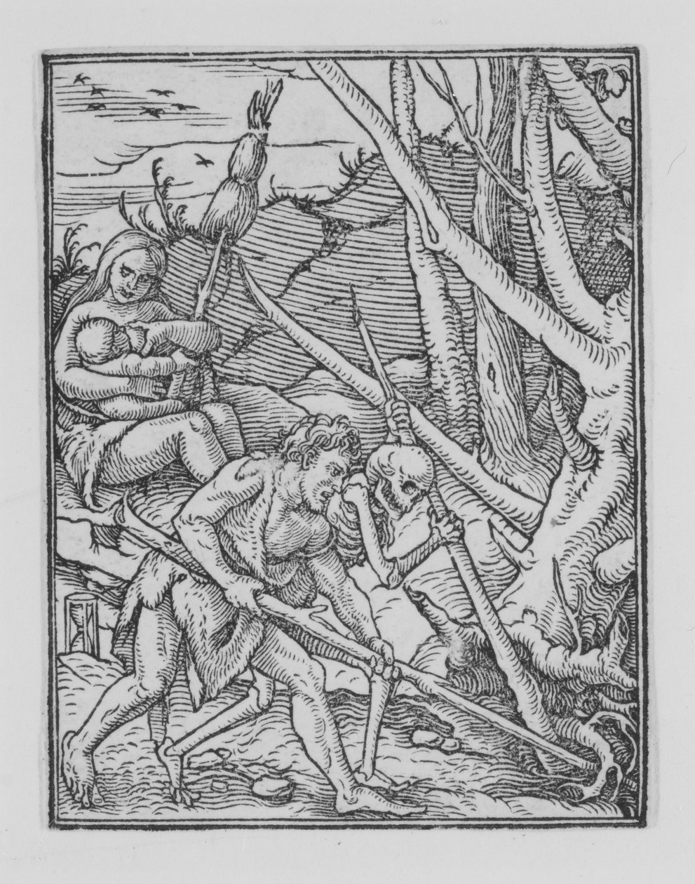 Adam digging, from The Dance of Death by Hans Lützelburger
