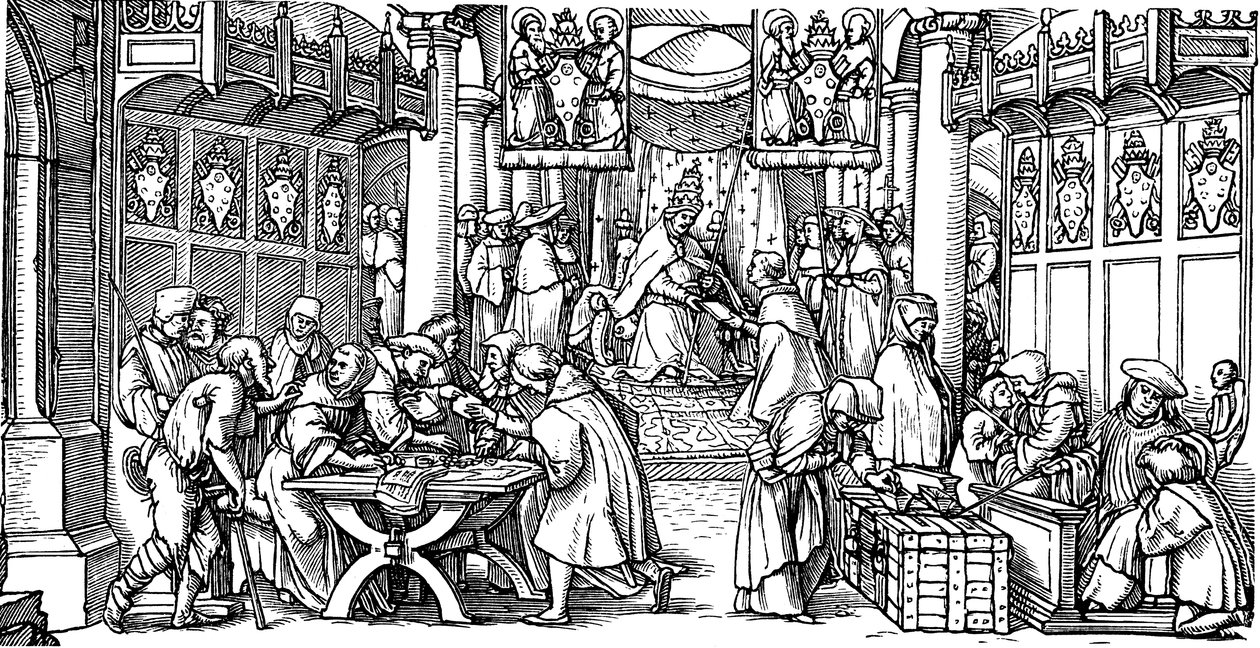 The Sale of Indulgences (Detail) by Hans Lützelburger