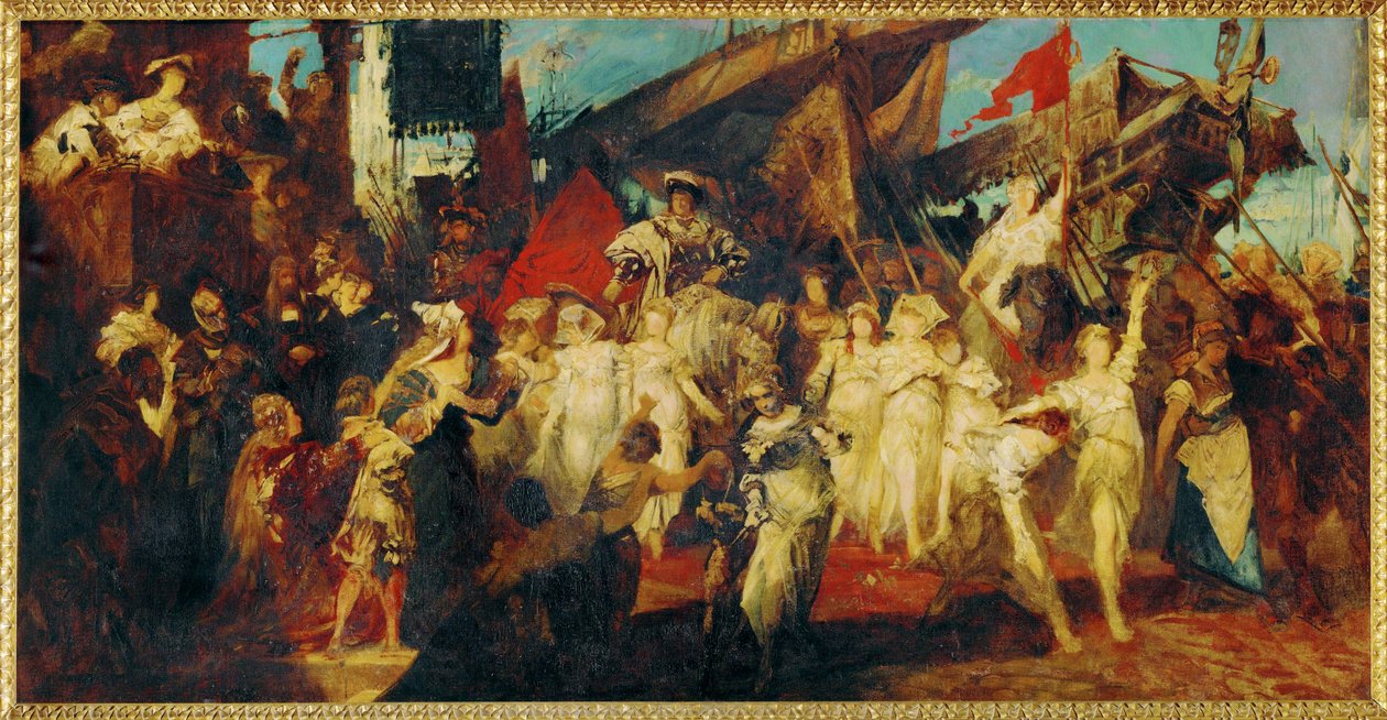 Entry of Emperor Karl V in Antwerp by Hans Makart