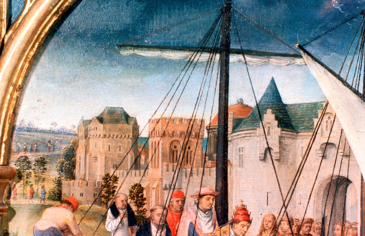 St Ursula Shrine, Departure from Basle (Detail) by Hans Memling