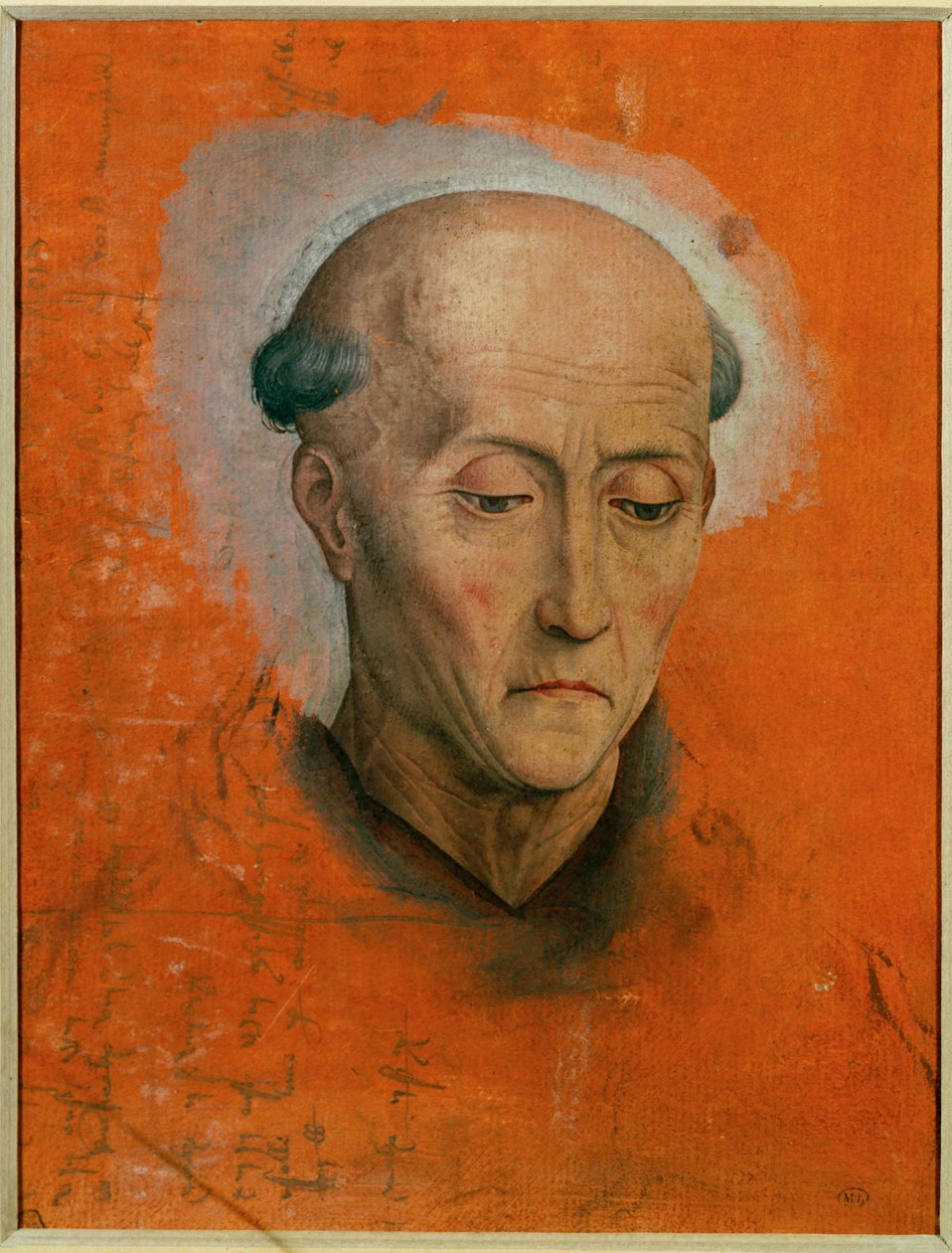 Study for the Head of Saint Benedict Painted for the Altar of the Morel Family of Bruges by Hans Memling