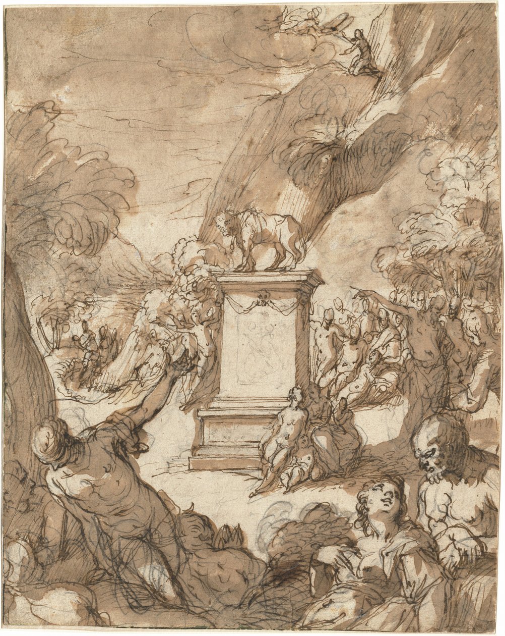 The Adoration of the Golden Calf by Hans Rottenhammer