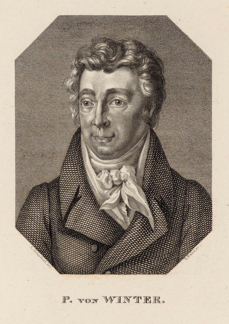 Portrait of the Composer Peter von Winter by Hans Rudolf Rahn