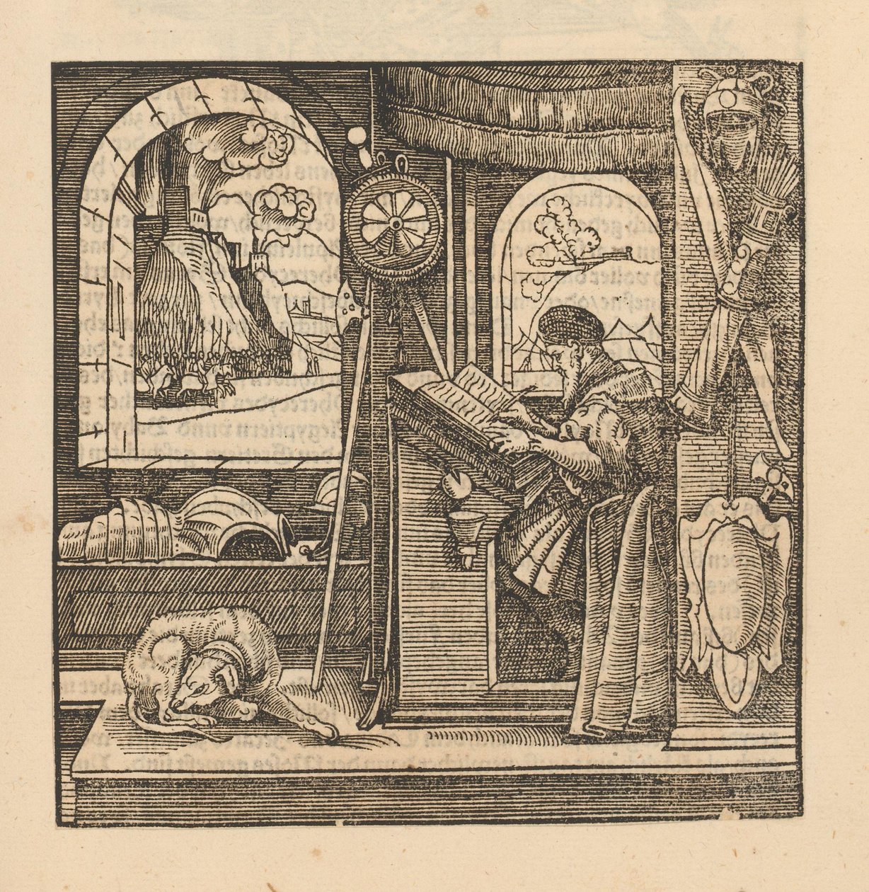 Man at a Writing Desk by Hans Schäufelein (possibly)