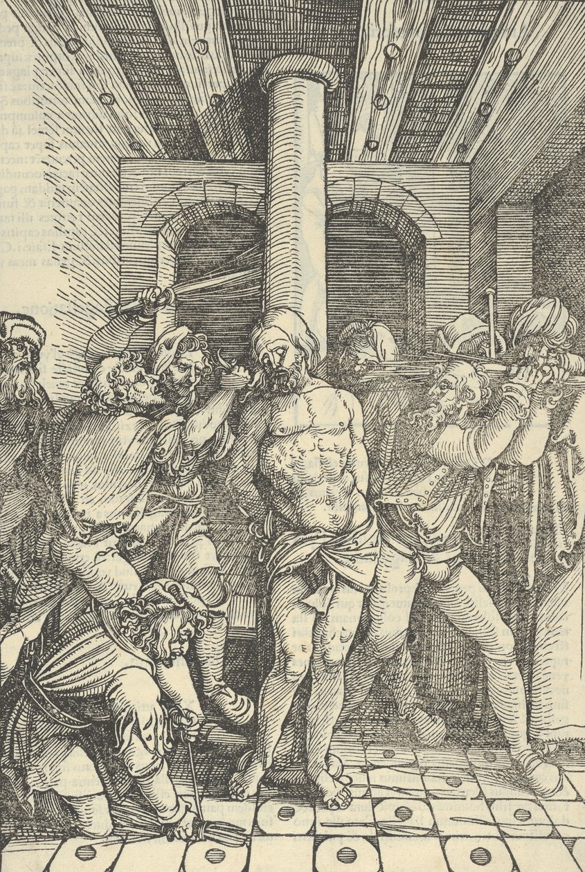 Christ Scourged, from Speculum passionis domini nostri Ihesu Christi, 1507 by Hans Schäufelein the Elder