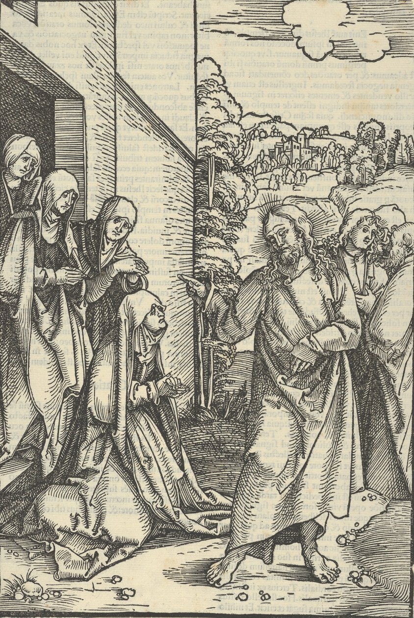 Christ Taking Leave of His Mother, from Speculum passionis domini nostri Ihesu Christi by Hans Schäufelein the Elder