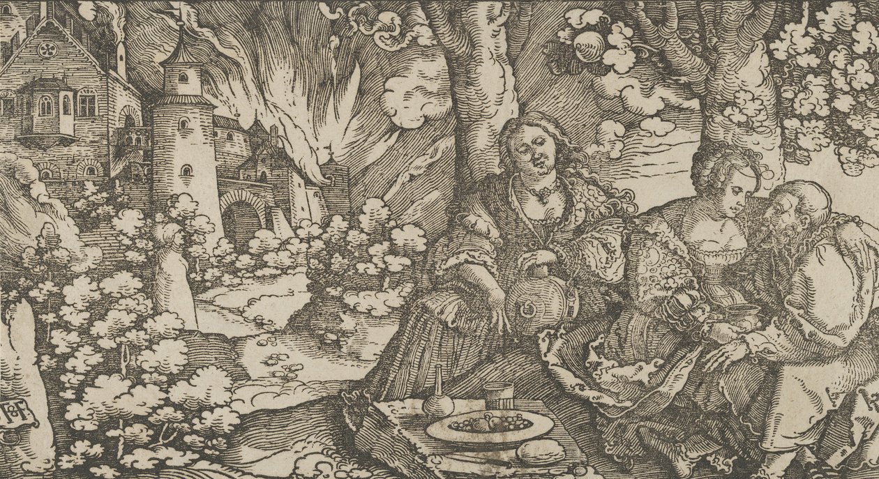 Lot and His Daughters by Hans Schäufelein the Elder