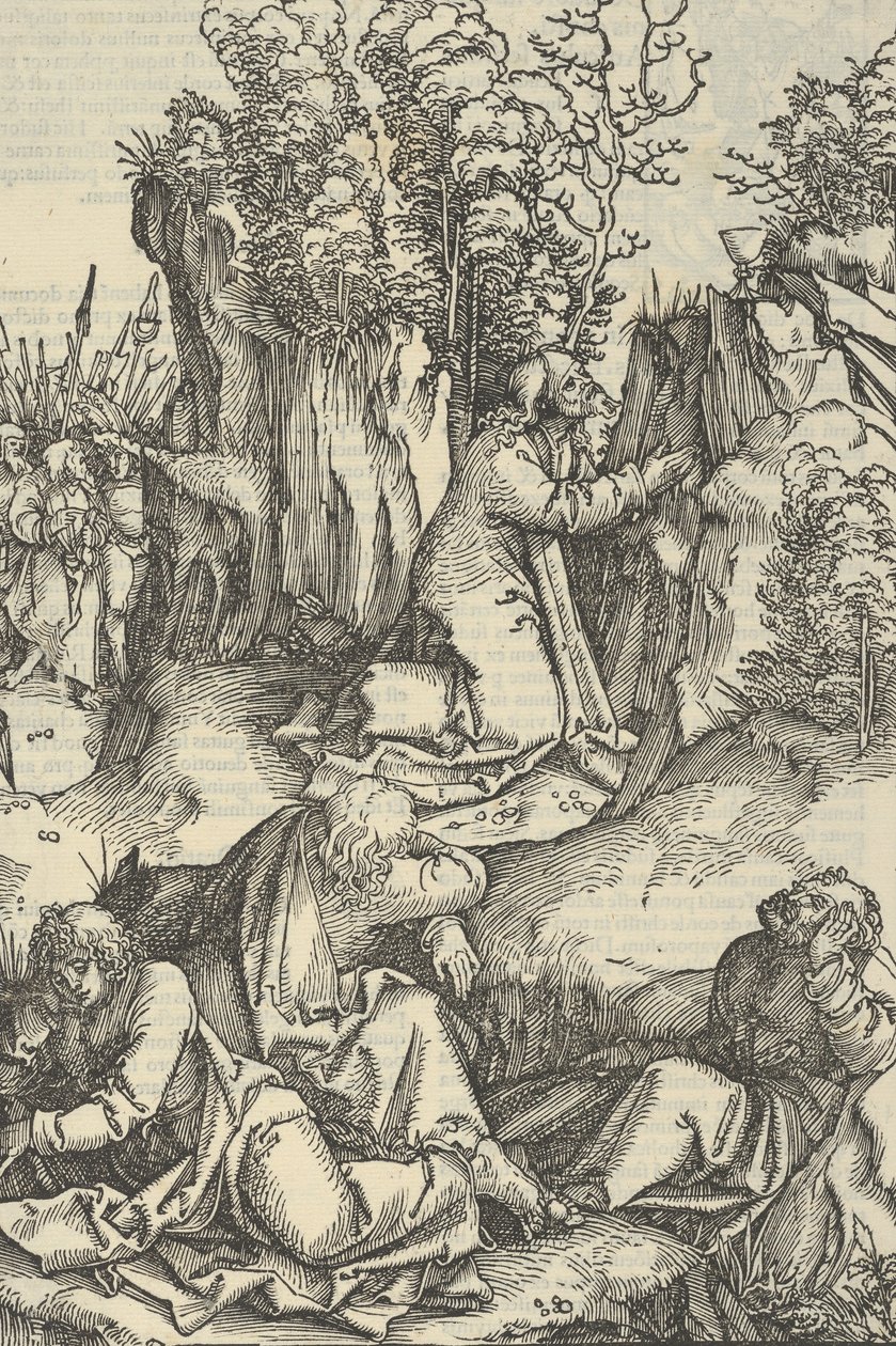 The Agony in the Garden, from Speculum Passionis Domini Nostri Ihesu Christi, 1507 by Hans Schäufelein the Elder