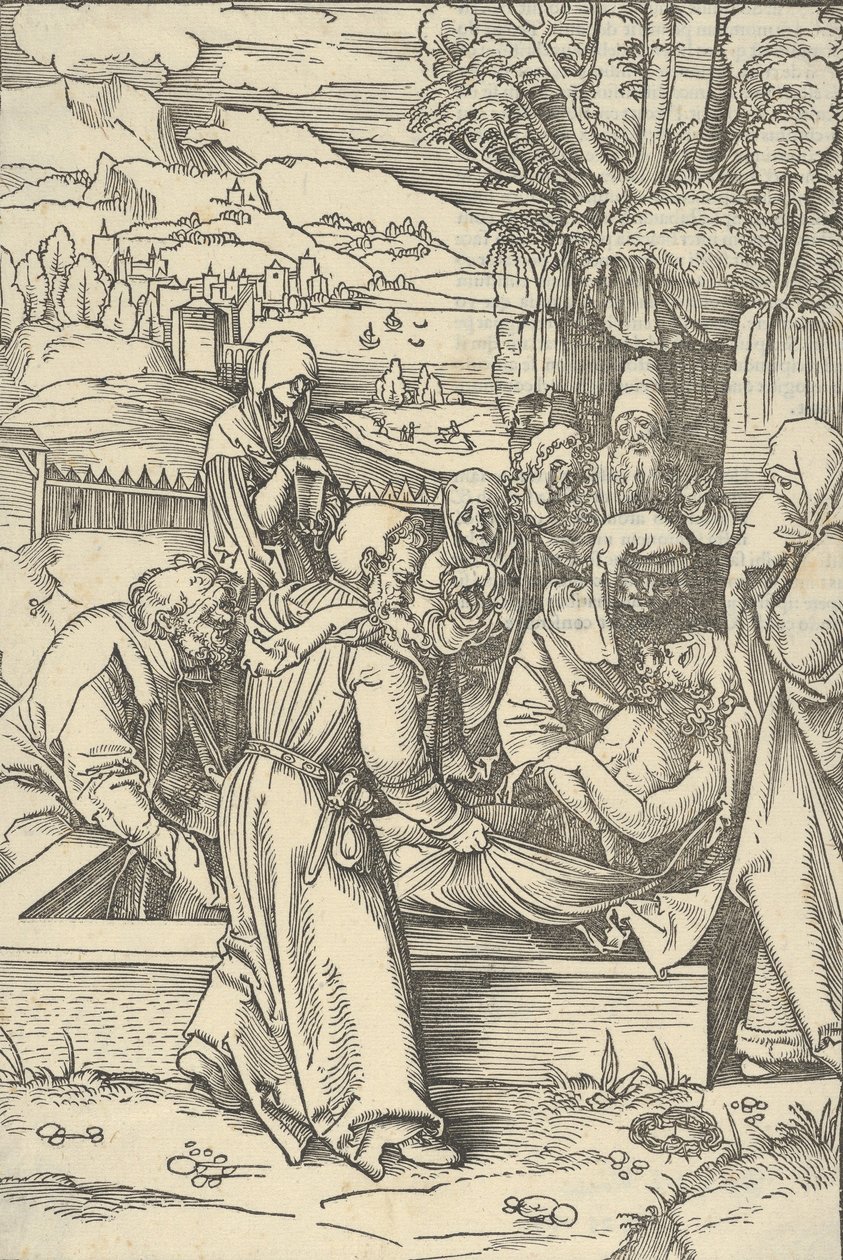 The Entombment, from Speculum passionis domini nostri Ihesu Christi by Hans Schäufelein the Elder