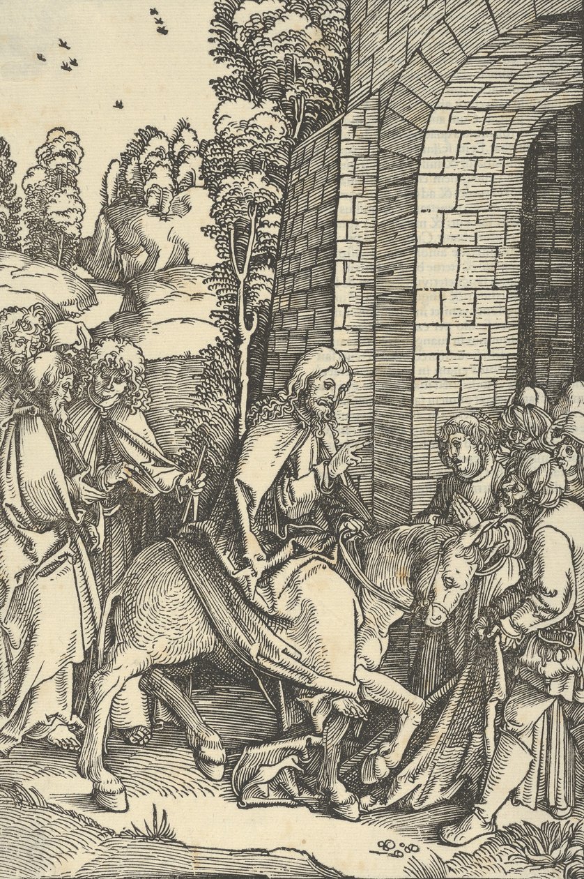 The Entry into Jerusalem, from Speculum Passionis Domini Nostri Ihesu Christi by Hans Schäufelein the Elder