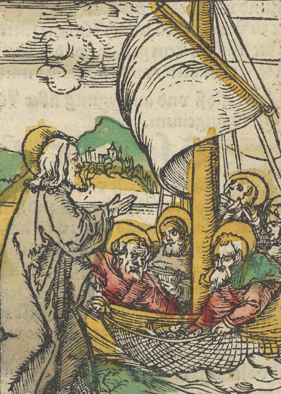 The Second Draught of Fishes by Saint Peter, from Das Plenarium, 1517 by Hans Schäufelein the Elder