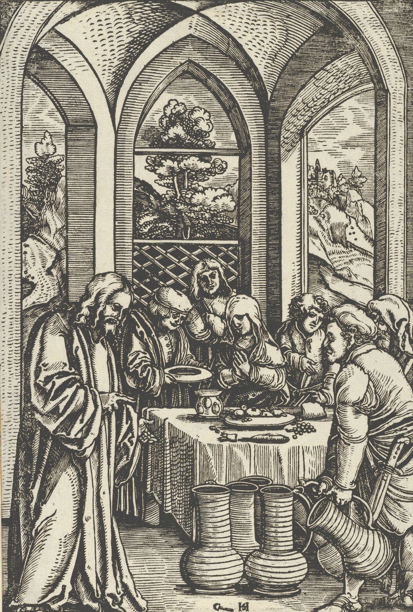 The Wedding at Cana, from The Life of Christ, ca. 1511-12 by Hans Schäufelein the Elder