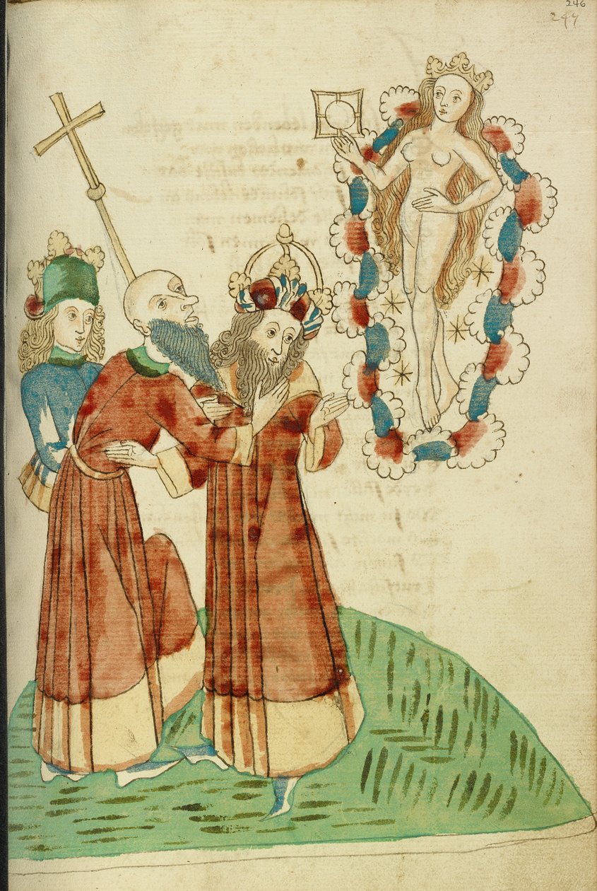 King Avenir, Josaphat, and a Pagan Scholar Behold the Personification of Venus by Hans Schilling