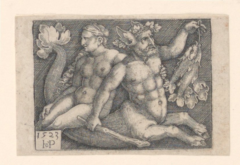 A Triton and a Nymph by Hans Sebald Beham