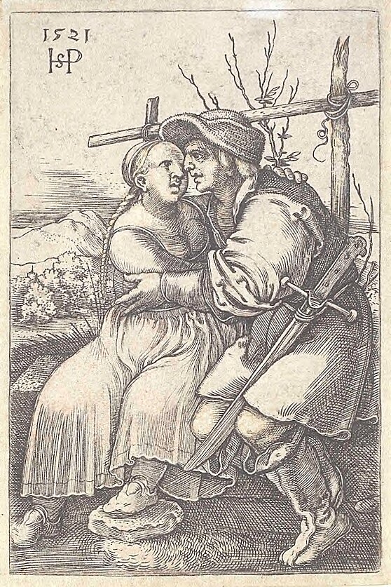 Farmer and His Mistress by Hans Sebald Beham
