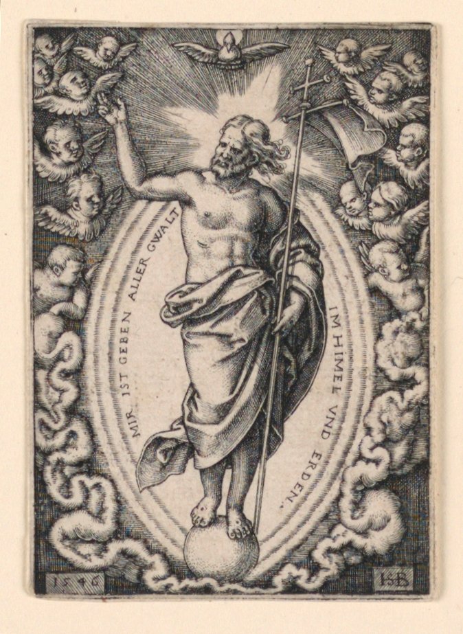 Christ on the Globe by Hans Sebald Beham