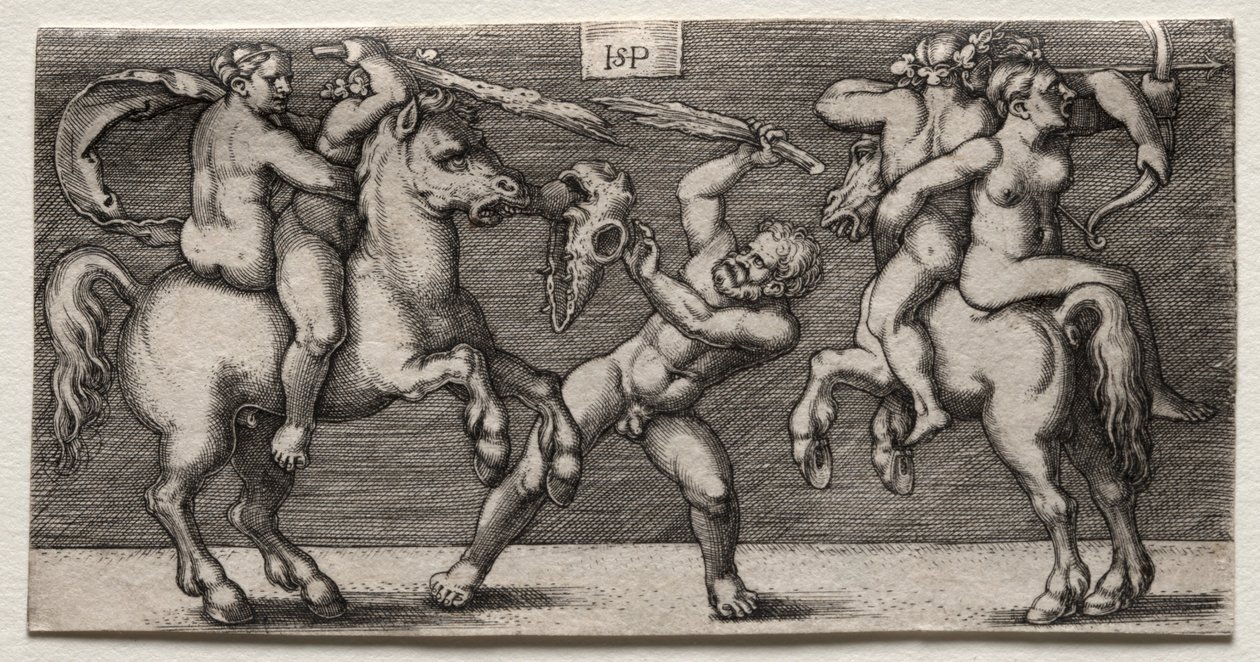 Combat of Three Men by Hans Sebald Beham