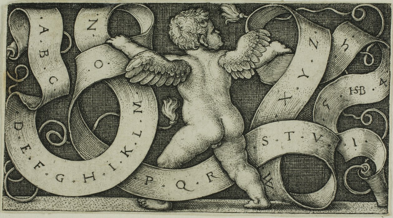 Genius with the Alphabet by Hans Sebald Beham