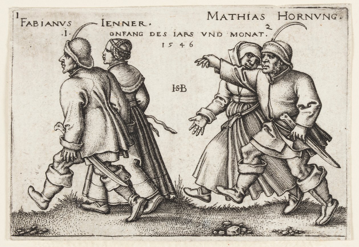 January and February by Hans Sebald Beham
