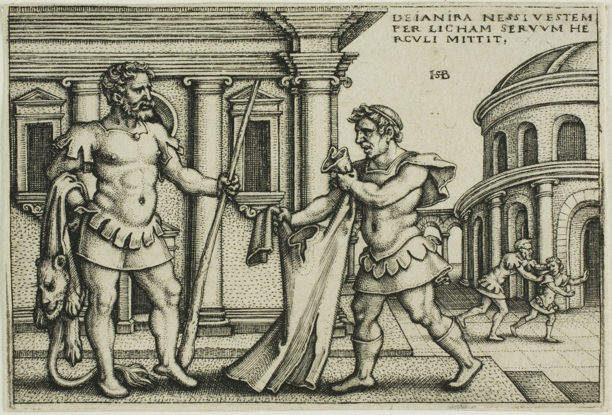 Lichas Bringing the Garment of Nessus to Hercules, from The Labors of Hercules by Hans Sebald Beham