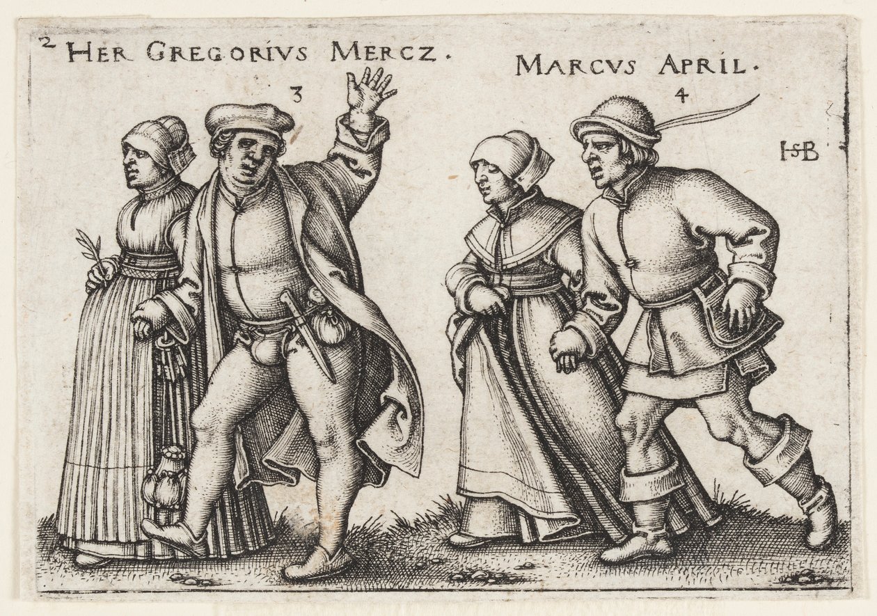 March and April by Hans Sebald Beham