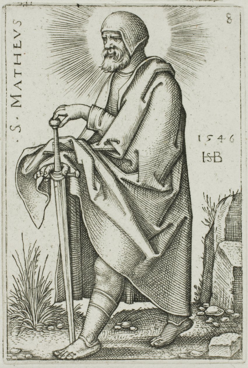 St. Matthew, Plate 8 from The Twelve Apostles by Hans Sebald Beham