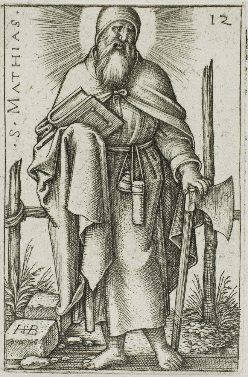 St. Matthias, Plate 12 from The Twelve Apostles by Hans Sebald Beham