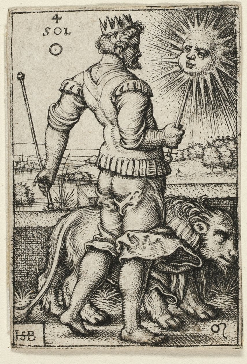 Sun, plate four from The Seven Planets with the Zodiacs by Hans Sebald Beham