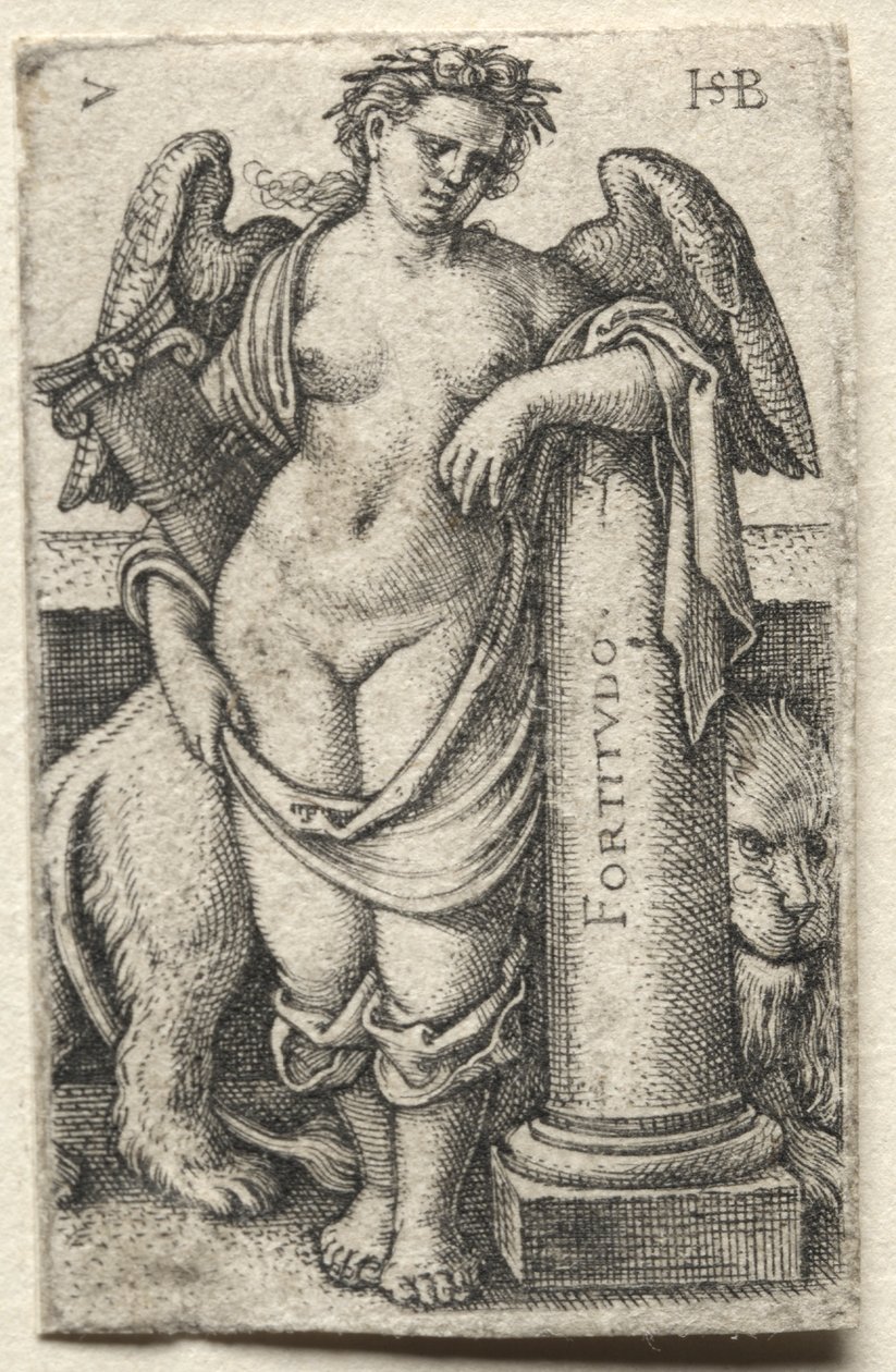 The Knowledge of God and the Seven Cardinal Virtues: Fortitude - Fortitudo by Hans Sebald Beham