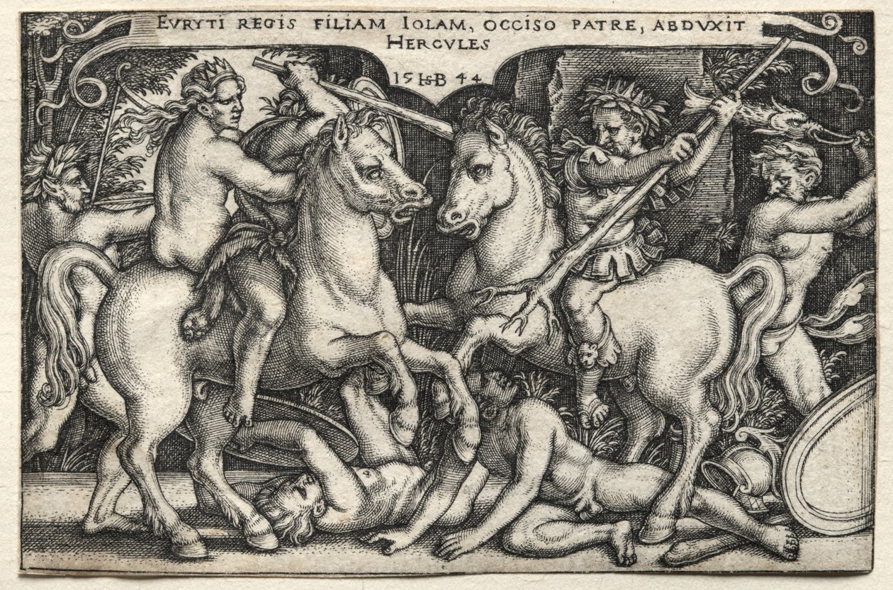 The Labors of Hercules: Hercules Abducting Iole by Hans Sebald Beham
