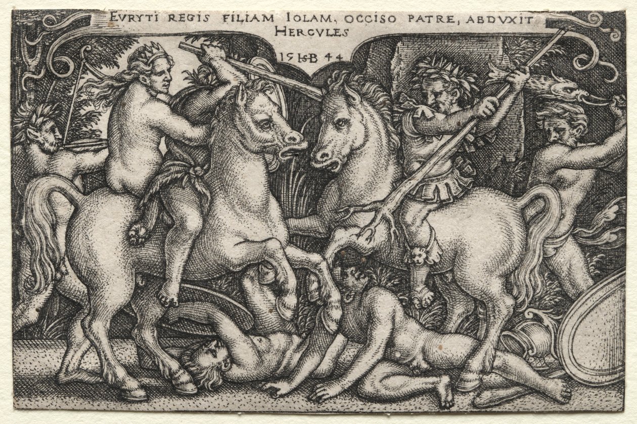 The Labors of Hercules: Hercules Abducting Iole by Hans Sebald Beham