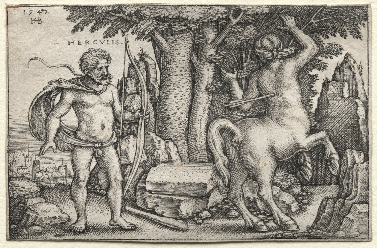 Hercules and Nessus by Hans Sebald Beham