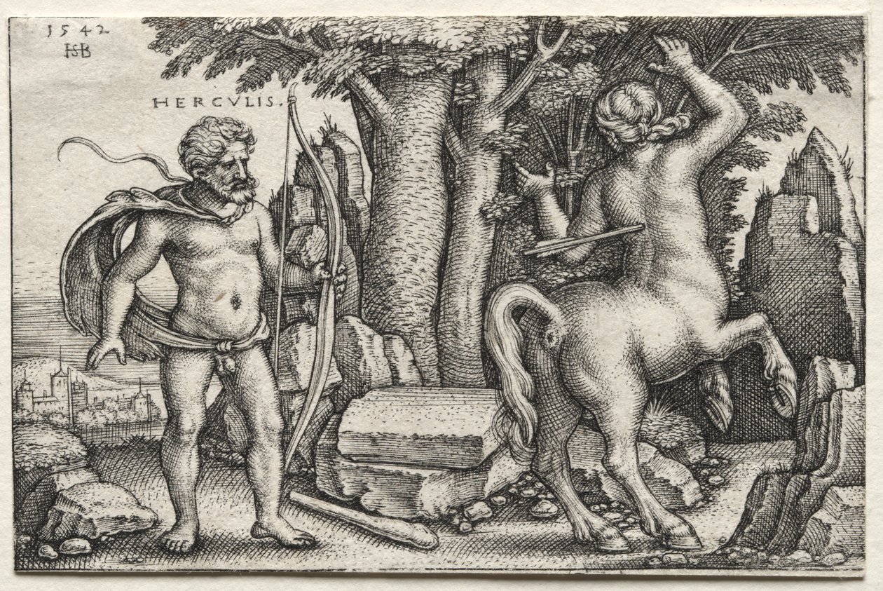 Hercules and Nessus by Hans Sebald Beham