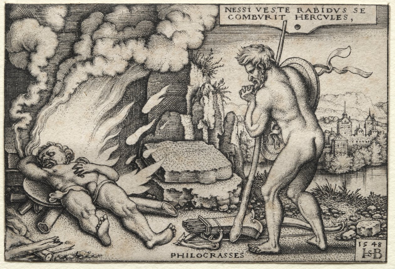 The Labors of Hercules: Hercules on his Pyre by Hans Sebald Beham