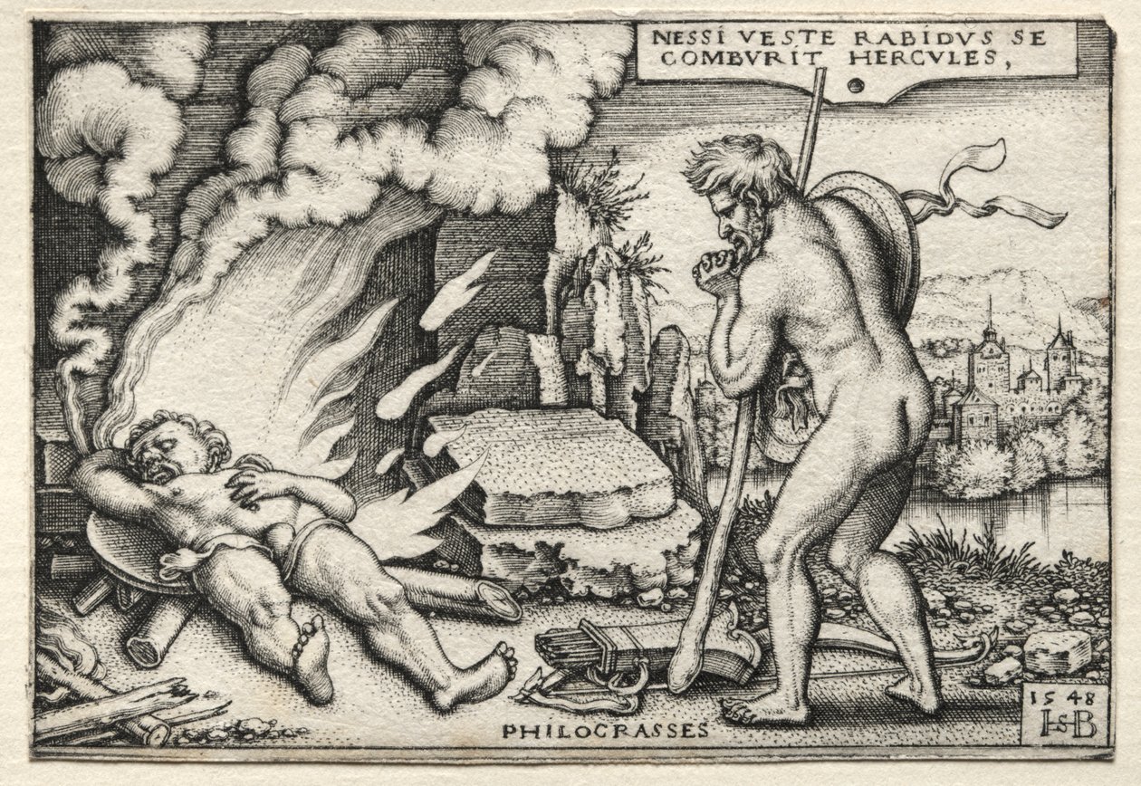 The Labors of Hercules: Hercules on his Pyre by Hans Sebald Beham