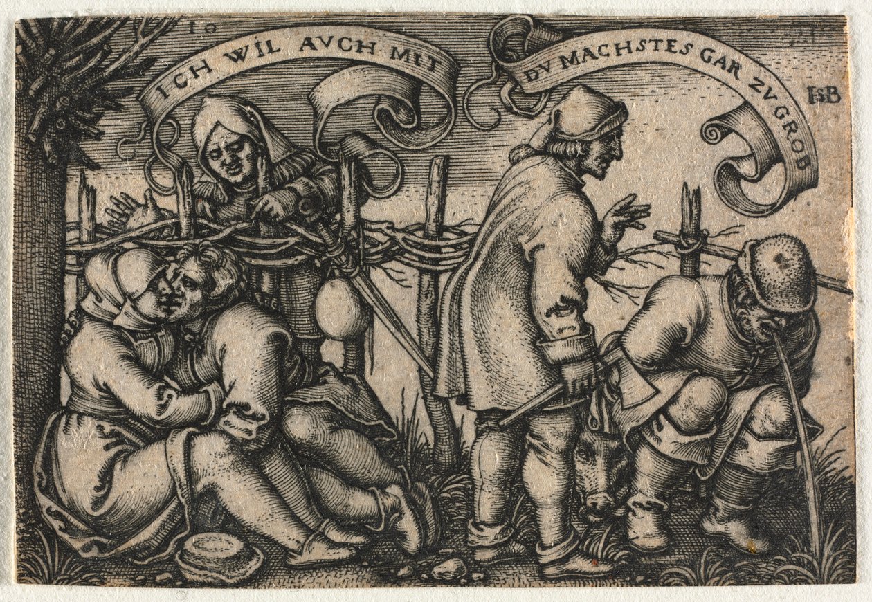 The Peasant Wedding or the Twelve Months: No. 10 by Hans Sebald Beham