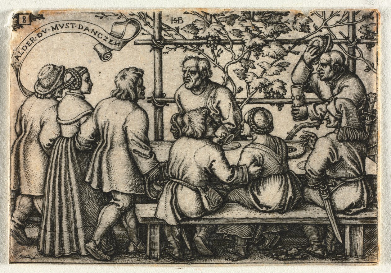 The Peasant Wedding or the Twelve Months: No. 8, 1546 by Hans Sebald Beham
