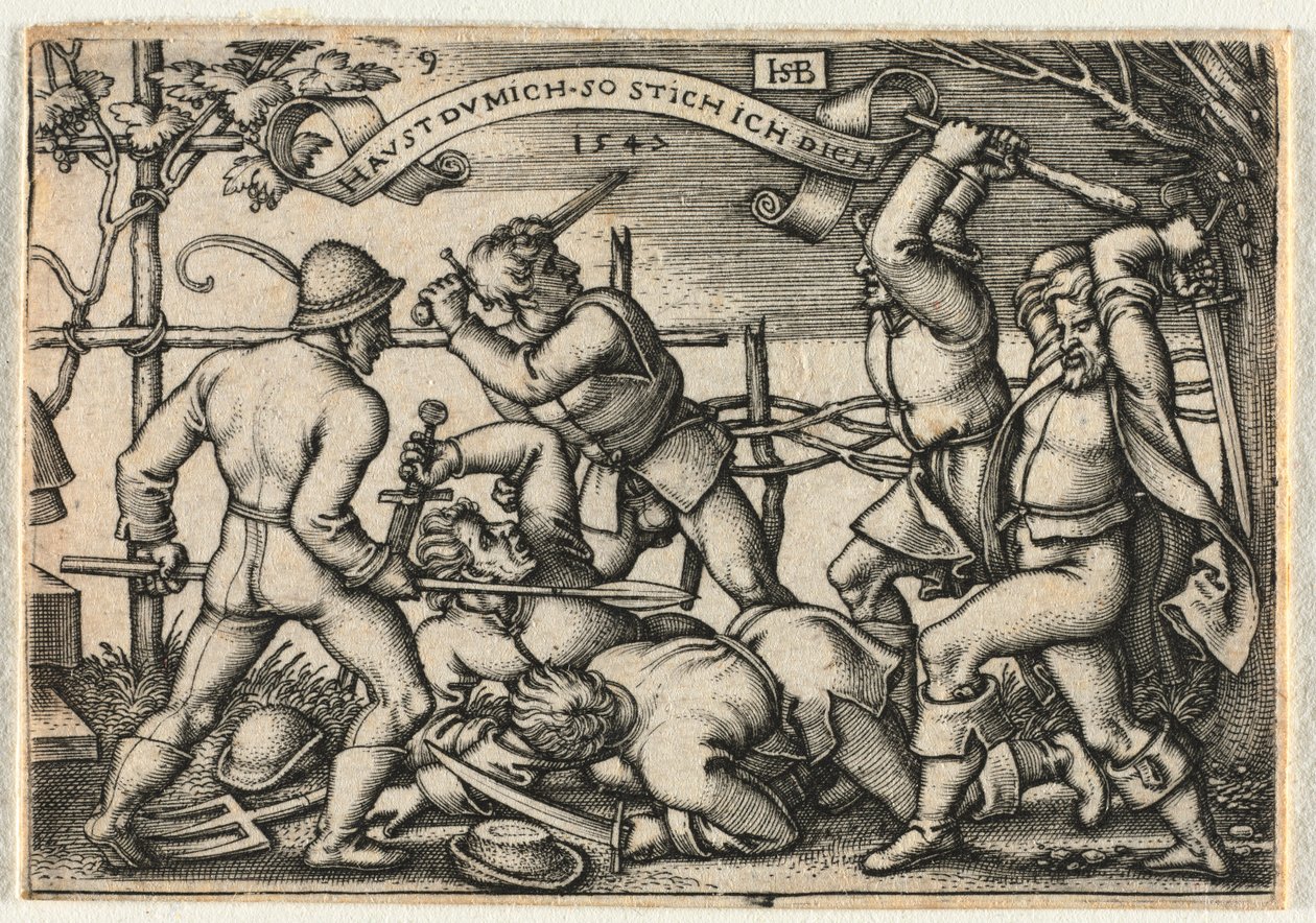 The Peasant Wedding or the Twelve Months: No. 9, 1547 by Hans Sebald Beham