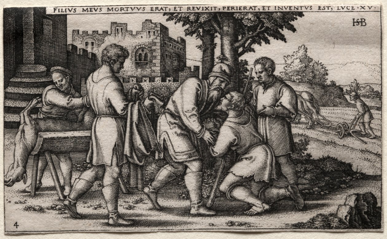 The Prodigal Son: Return of the Prodigal Son by Hans Sebald Beham