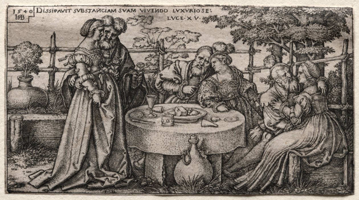 The Prodigal Son: Wasting His Fortune by Hans Sebald Beham