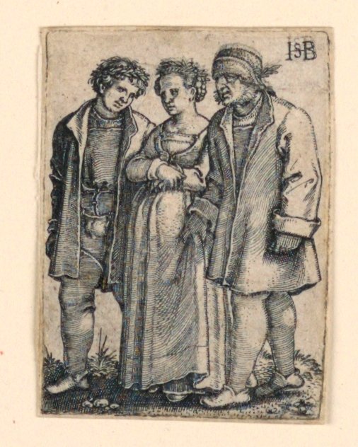 The Wedding Procession: The Bride and Groom by Hans Sebald Beham