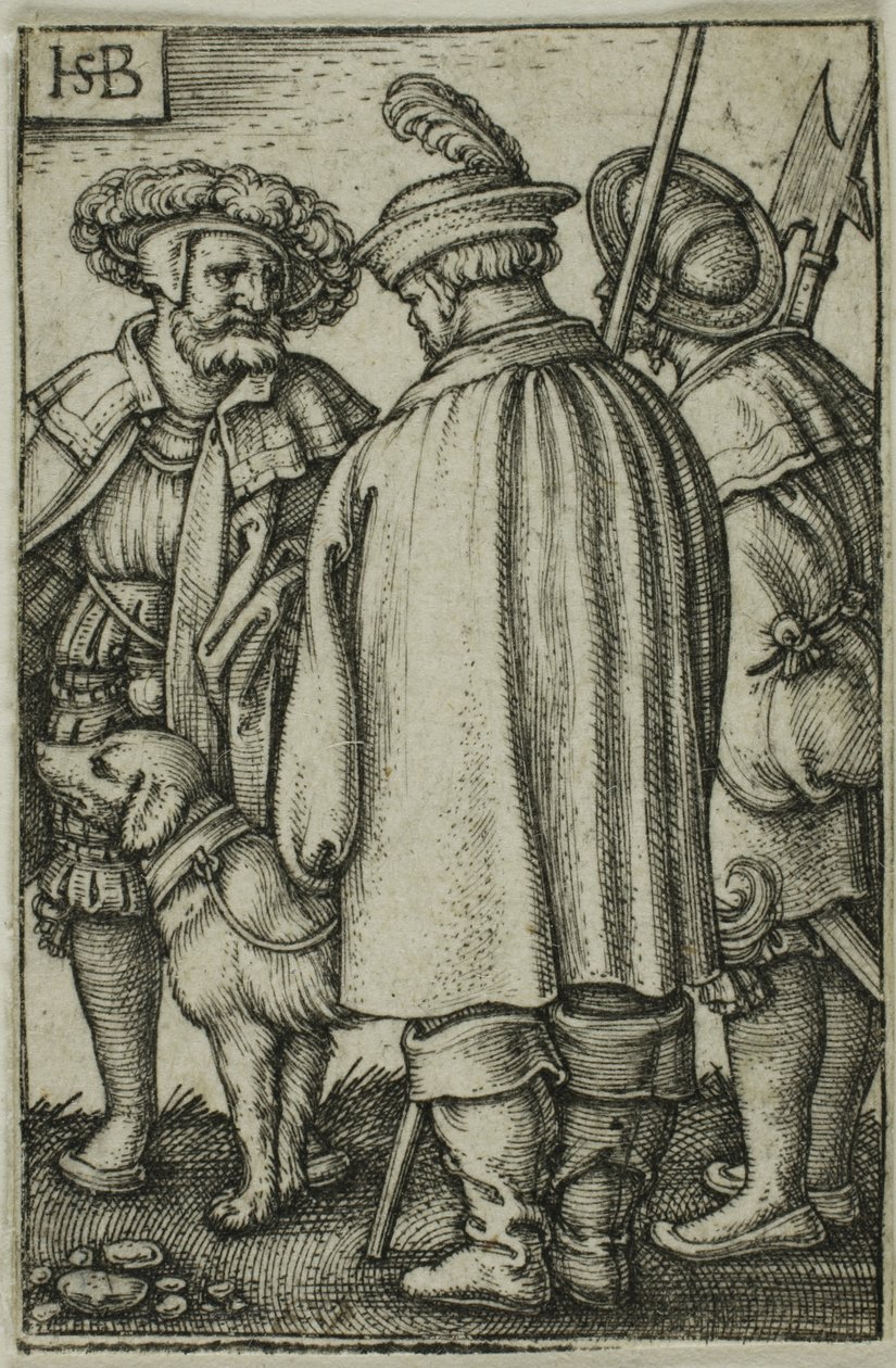 Three Soldiers and a Dog by Hans Sebald Beham