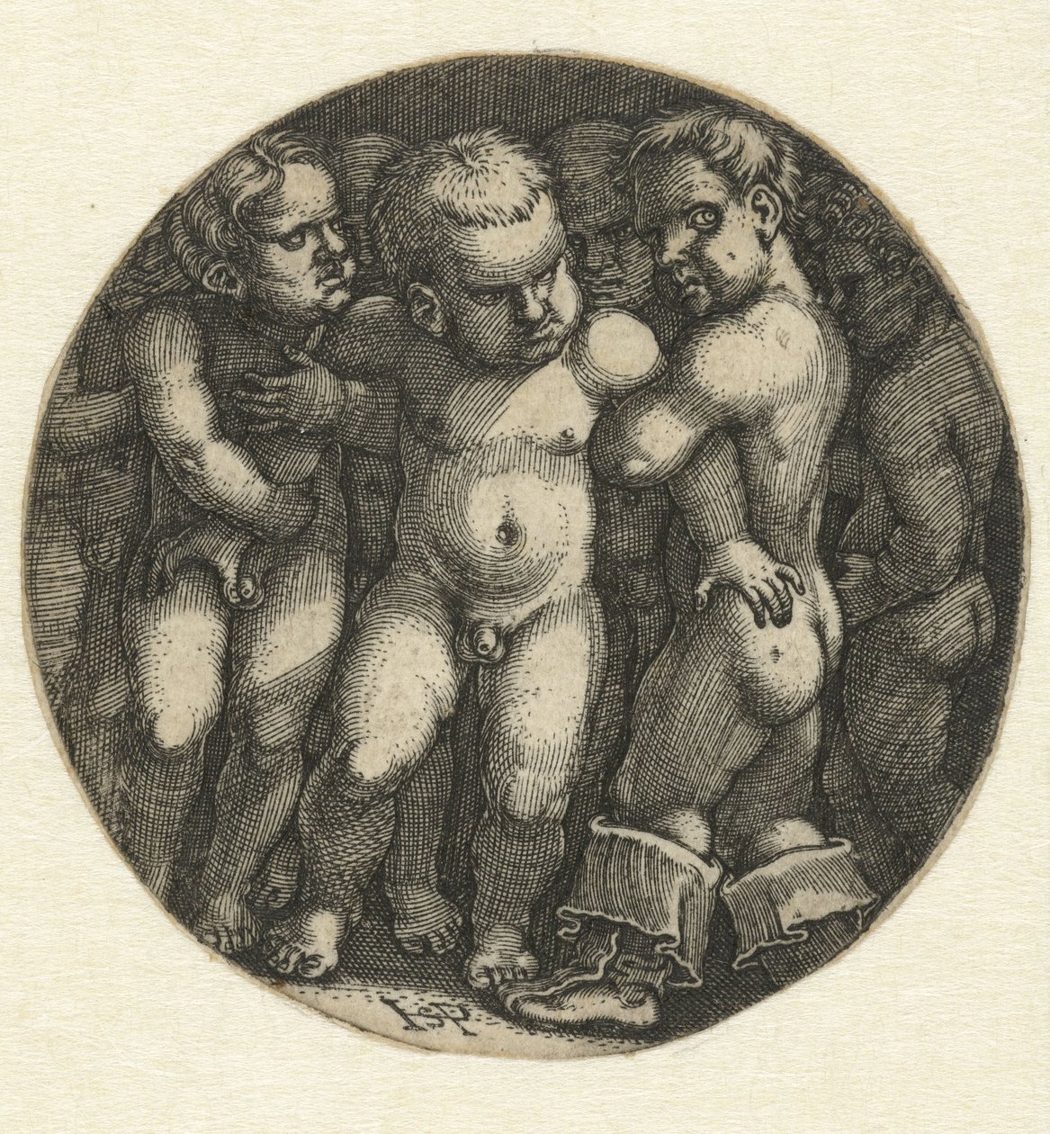 Seven Naked Boys by Hans Sebald Beham