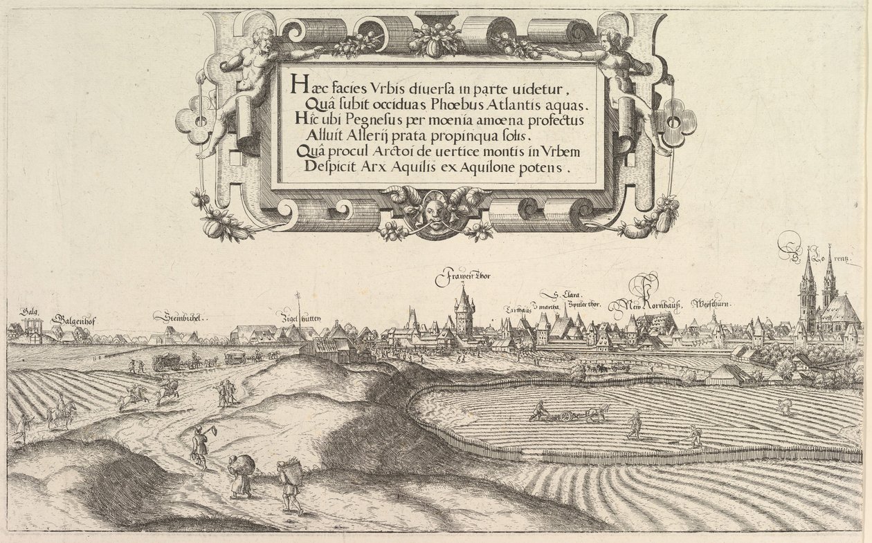 View of Nuremberg, to the East, Left Plate by Hans Sebald Lautensack