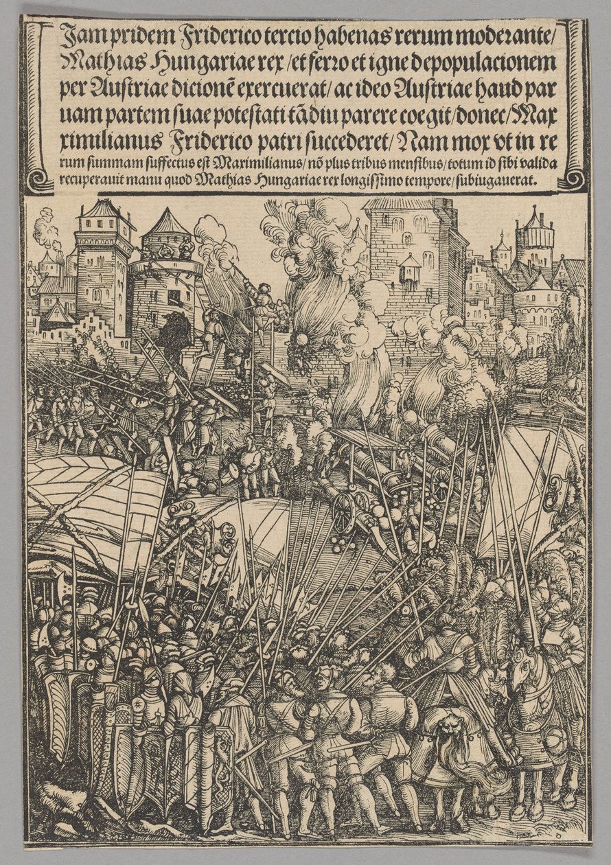 Expulsion of the Hungarians, plate 13 from Historical Scenes from the Life of Emperor Maximilian I from the Triumphal Arch by Hans Springinklee