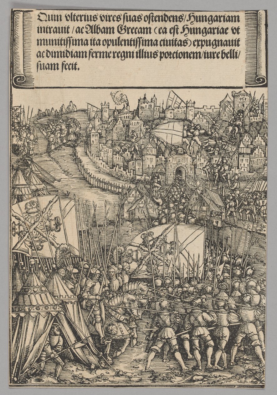 Hungarian Campaign, Plate 14 from Historical Scenes from the Life of Emperor Maximilian I from the Triumphal Arch by Hans Springinklee